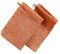 Erwin Müller Waschhandschuh Heidelberg 2er- Pack, 100% Baumwolle Terra Größe 15x21 cm - weiche Qualität, saugstark und strapazierfähig - praktisch durch Schlaufe (weitere Farben)