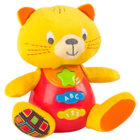 Winfun - Peluche Gatito para bebés que habla & luces de colores - Idioma: español (ColorBaby 85176)
