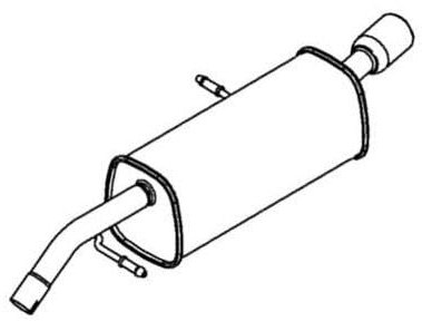 VEGAZ Rear silencer CS-228 DS3 C3 II (SC_) DS3 Cabriolet