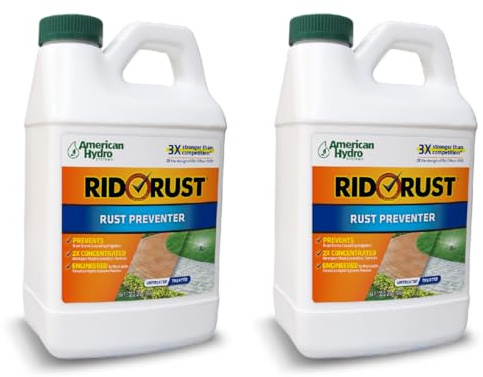 Pro Products American Hydro Systems RR1 Rid O' Rust 2X Concentration Rust Stain Preventer for Irrigation Systems and Exterior Surfaces, 64 Fl. Oz. Bottle, Pack of 2