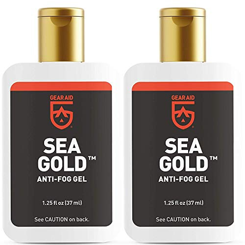 GEAR AID Sea Gold Anti-Fog Gel Coating for Scuba Dive Masks, 1.25 Fl Oz, 2-Pk