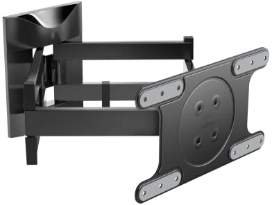 Meliconi SPACE SYSTEM DUALMOTION OLED TV-Wandhalterung mit Doppelarm und Doppelrotation, OLED-TV-Halterung für Fernseher von 40 bis 82, VESA-Halterung 200-300-400x200, Tragfähigkeit: 55 kg, Schwarz