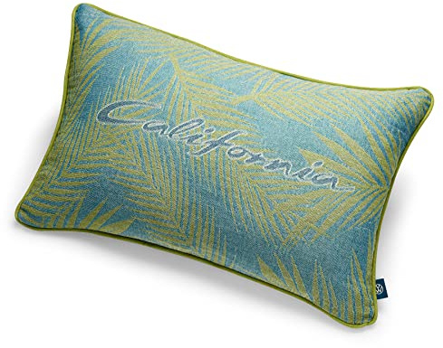 Volkswagen 7T0084508 Kissen Sitzkissen Kopfkissen Rückenkissen, mit California Schriftzug, grün/türkis