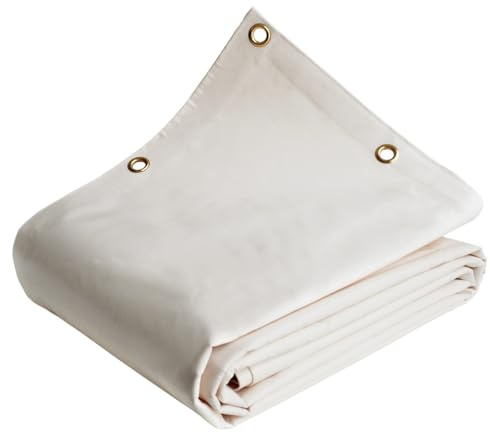 TECPLAST Toile Pergola Blanc Crème 3x4 m LP640PR - Garantie 8 Ans - Bâche Pergola ou Tonnelle étanche en PVC pour terrasse