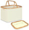 efluky Laundry Basket with Handles, 43L Foldable Laundry Baskets, Versatile Collapsible Washing Basket, Small Laundry Hamper for Toys, Blankets and Clothes, Outdoor Picnic Basket, Shopping Basket