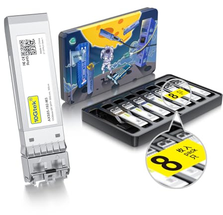 10Gtek 8-Stück 10Gb SFP+ SR Multimode Modul, 10GBase-SR LC Transceiver Kompatibel für Cisco SFP-10G-SR, Meraki, Mikrotik, Ubiquiti UniFi, Netgear, Zyxel, D-Link, TP-Link, Open Switch