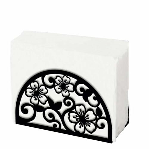 SUPERDANT Portatovaglioli A Forma di Fiori e Viticci per Tavoli Porta Tovaglioli In Ferro Semicircolare Porta Tovaglioli Floreali Porta Tovaglioli per Cucina Ristorante