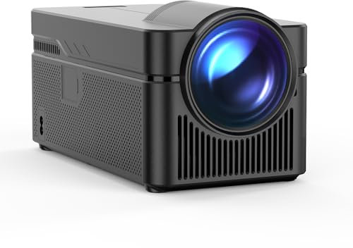 Proiettore Portatile Intelligente HY450 Android 13, Nativo 1080P 700ANSI 4K, Correzione Trapezoidale Automatica per Offset Auto Con Telecomando Vocale WiFi BT, Videoproiettore a Focale Ultra Corta