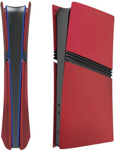 Faceplate for PS5 Pro, Dust Case Replacement Face Plates - Red (Digital Edition)