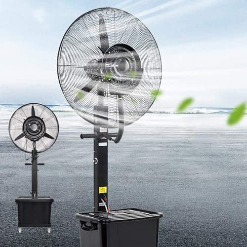 Ventilatori a piantanaVentilatore nebulizzatore industriale da 26 e 30 pollici Ventilatore nebulizzatore commerciale con serbatoio da 11 galloni, ventilatore nebulizzatore portatile a pianta