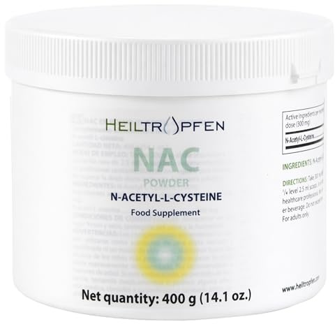 NAC (N-Acetyl-L-Cystein) Pulver 400g | 100% Rent Pulver | Naturell | Enskild Ingrediens | Kapselfri | Kosttillskott