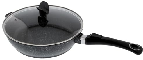 Pradel Excellence - 52393M - Sauteuse 28cm Façon Pierre en Fonte Aluminium, tous Feux dont Induction