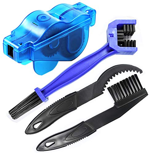 Alainny Bike Chain Cleaner, 4 Piece Bike Cleaning Kit, Chain Cleaner for Cycling, Suitable for Mountain Bike, Road Bike, BMX, Bicycle Cleaning Brush Tool for Drivetrain, Gear, Cassette, Sprockets
