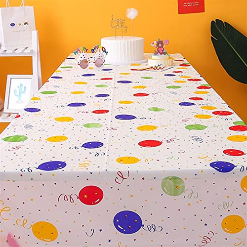 flyorigin Tischdecke Tischdecke, Ideal für Geburtstagsfeiern, Karneval, Babypartys, Themenpartys, SPA-Partys, Einweg, rechteckige, wasserdichte Kunststoff-Tischdecke 137 * 274 cm