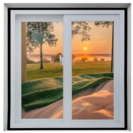 Mosquito Net Window 130x130cm Mosquitoes with Strip Veil Anti Fly Mosquito Net Easy to Open and Install Requiring No Drilling,Black