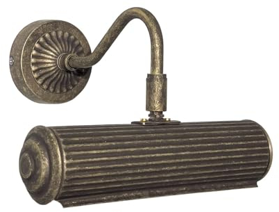 Licht-Erlebnisse Bilderleuchte Messing B: 21,5 cm schwenkbar in Bronze Antik matt E14 Jugendstil Wandlampe Wandleuchte Wohnzimmer Flur