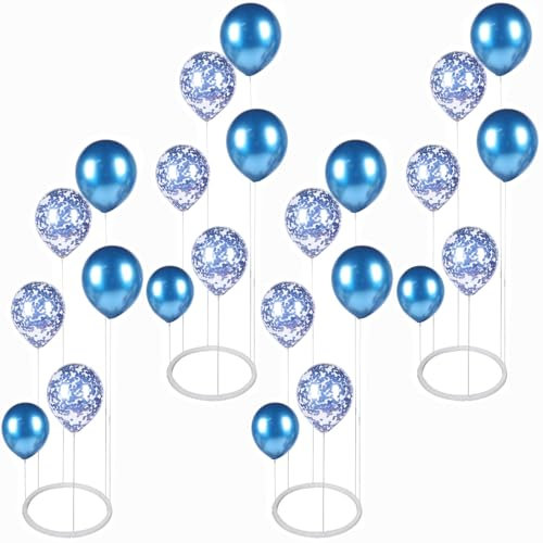 Kit di supporto per palloncini da tavolo, 4 pezzi, base rotonda, supporto per palloncini per matrimoni, feste di compleanno, anniversari, decorazioni
