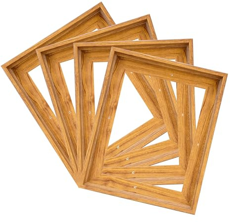 CANFRAVAS 4-pack Flytande Ram På Duk För Canvas Konst 1,5–2,3 Cm Djup, Ram För Dukmålningar, 30,48 Cm X 30,48 Cm, Nöt Brun