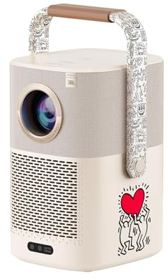 【Sound by J&Built-in Battery】 WiFi Bluetooth,Yaber T2 Proyector Full HD 1080P Nativo,Auto Enfoque/Keystone, 2,5H Vídeo Proyector Cine en Casa/Exterior para Movil/iOS/Android (K.H.)