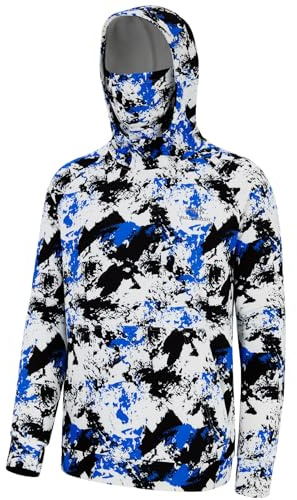Bassdash Felpa con Cappuccio Hoodie in Pile da Pesca da Uomo con ghetta per Il Collo Felpa da Resistente all'Acqua FS18M