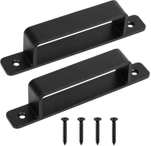 SiGuLiKeJi 2 Stück Türgriffe Schwarz, Gusseisen Türgriffe, Möbelgriffe, Schrankgriffe Schwarz Vintage, Schiebetür Griffe für Außenbereich Innenbereich Kleiderschrank Schwere Griffe, 156mm