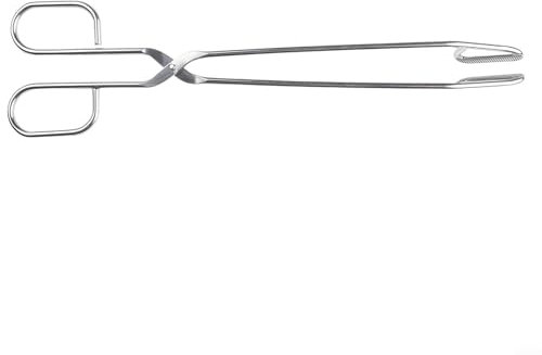 Pinzas para barbacoa de alto rendimiento, diseño de acero inoxidable con mango ergonómico para mayor comodidad (pinzas dobladas)
