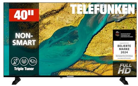 TELEFUNKEN XF40P900S 40 Full HD LED-TV (1920 x 1080 pixlar) med 100 cm skärmdiagonal och integrerad trippelmottagare (2026)