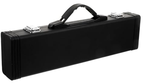 Healifty Estuche Elevadora Pu para Negro Diseño de Flauta de Profesional Cuero Asa y Cierre Seguro para Transporte y Almacenamiento