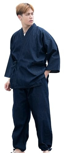 Edoten Men's Japan Kimono Denim Samue NV XXXL