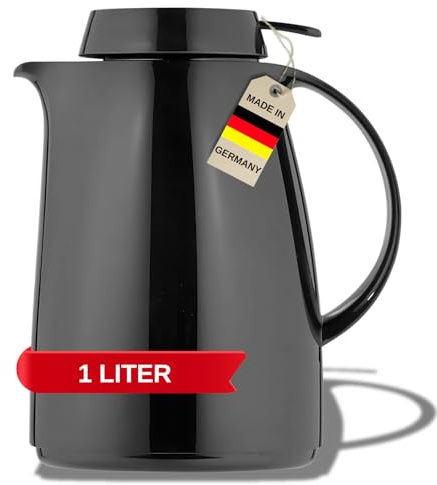 Helios Servitherm Bouteille Isotherme en Plastique Noir 1 l