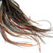 Pack de 15 extensiones de pelo de plumas largas naturales con anillas y bucle de aplicación (calibre B) - Mixed Naturals