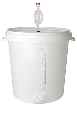 Grande contenitore per fermentazione con inserto per fermentazione, per vino e birra, 30 litri di poltiglio – nel birrificio a casa * + birrificio domestico per birrai amatoriali e viticoltori