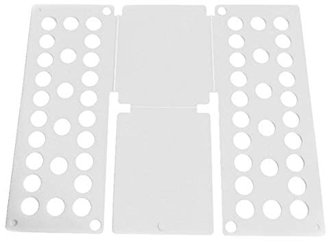 Dulcicasa T-Shirt Faltbrett, Falthilfe für Wäsche Kleidung, T Shirt Falten Zusammenlegen Wäschefaltbrett Hemdenfalter, Wäschefalter für Kleidung Aller Art, Kinder und Erwachsen Faltbrett (Weiß)