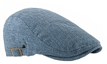 FBBULES Classico Berretto Piatto da Uomo da Strillone Berretti Newsboy Cappelli Traspirante Retro Coppola Uomo Estiva Basco Casuale Cappello da Guida con Fibbia Regolabile
