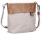 Zwei Damen Handtasche Olli OT8 Umhängetasche 3 Liter klassische Crossbody Bag wasserabweisend robust strapazierfähig Bicolor Design Schultertasche inkl. 2 Schultergurte kurz & lang (creme)