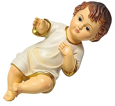 Ipetboom 1Pc Resin Baby Jesus Figurine Jesus Baby Doll Religious Ornament Resin Handicraft Ornament Statues for Easter Birthday Party Decor