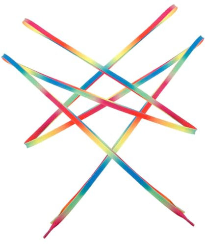 BESTonZON 2stücke Gewachste Hockey Schlittschuh Schnürsenkel Rainbow Farbverlauf Flach Polyester Für EIS Inline-Skates Innen Außen Gebrauch