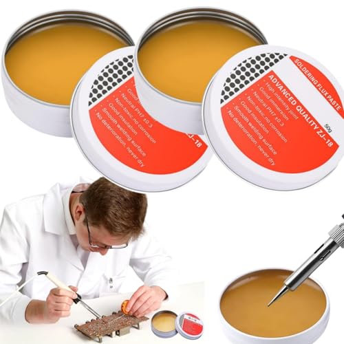 Lötpaste Flussmittel,100g Lötpaste,Flussmittel Löten,Bleifrei Flussmittelpaste,Solder Paste,Lötflussmittel,Flux Paste,No-Clean,für Mechaniker,Zinn,Telefon,PC-Karten,Bauelemente