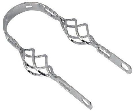 Jstpure for Classic 12 Fender Brace Double Square Twisted w/Cage Chrome