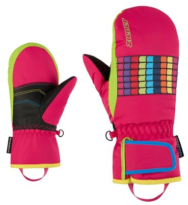 Ziener Kinder LAMILO-Z Ski-Fäustling/Wintersport | wasserdicht, PFC frei, pop pink, 4,5