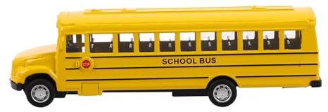 BESPORTBLE Bus Scolaire Miniature à Friction en Métal Moulé sous Pression Jouet pour Tout-Petit Taille Moyenne Jouet Éducatif pour Garçon et Filles Jeu D’intérieur et Extérieur