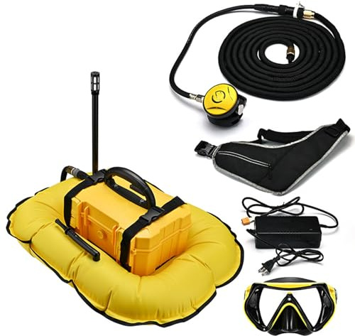 Serbatoio ricaricabile per immersioni subacquee con tubo staccabile e regolatore di respirazione per immersioni ricreative e pesca