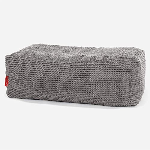 Lounge Pug - Pom Pom - Large Footstool - CHARCOAL GREY - (Size 25cm H x 40cm D x 70cm Wide)