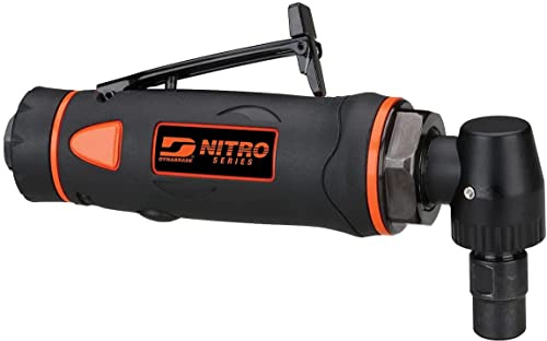 Dynabrade (DGR51) 0.5 hp Right Angle Die Grinder | 1/4 3-piece Collet, 14000 RPM Pneumatic Motor | Compact and Lightweight, Easily Accesses Tight Areas