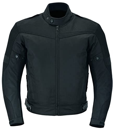 Texpeed veste textile homme homologué avec protection - Cordura Été/hiver blouson scooter motard imperméable avec armure CE (EN 1621-1) - Noir - XXL