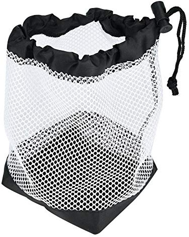Sac Filet Nylon pour Balles avec Cordon Serrage, 36 Balles, Pochette Rangement