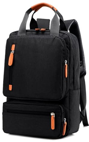 Mochila para laptop para hombre y mujer, para la universidad, viajes, trabajo, Black, L, Mochila informal
