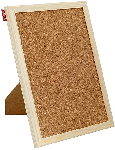 Memobe Pinnwand Kork 30x21 cm - Pinwand Korktafel mit Holzrahmen - Korkplatte für Foto Hängen, Notizen - Korkwand Naturkorkoberfläche - Cork Board für Büro - Vertikale oder Horizontale Anordnung