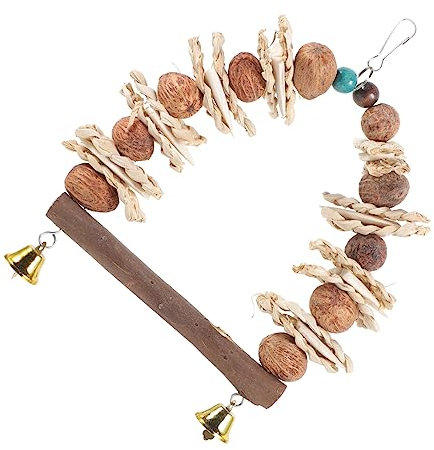 Housoutil Giocattolo Per Pappagalli Con Cuttlebone Appeso Giocattolo Da Masticare Per Uccelli Altalena Per Pappagalli e Altalena Materiale Resistente