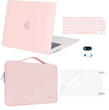 MOSISO Kit 5-en-1 Coque Compatible avec MacBook Air 15 Pouces M5 M4 M3 M2